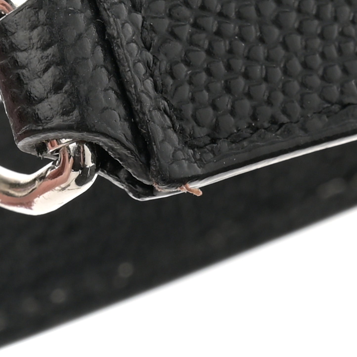 Grain De Poudre Textured Mixed Matelasse Triquilt Small Monogram Satchel Black