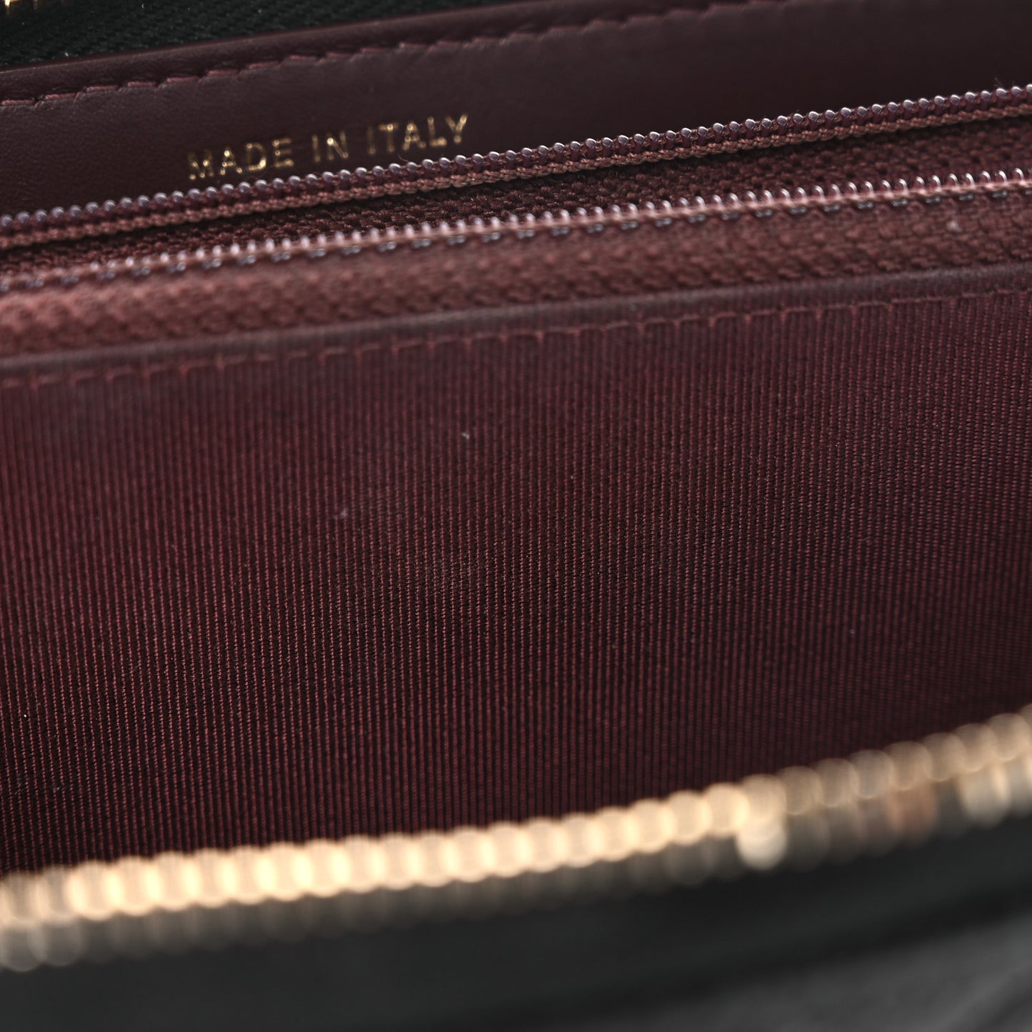 Caviar Quilted Large Gusset Zip Around Wallet Black