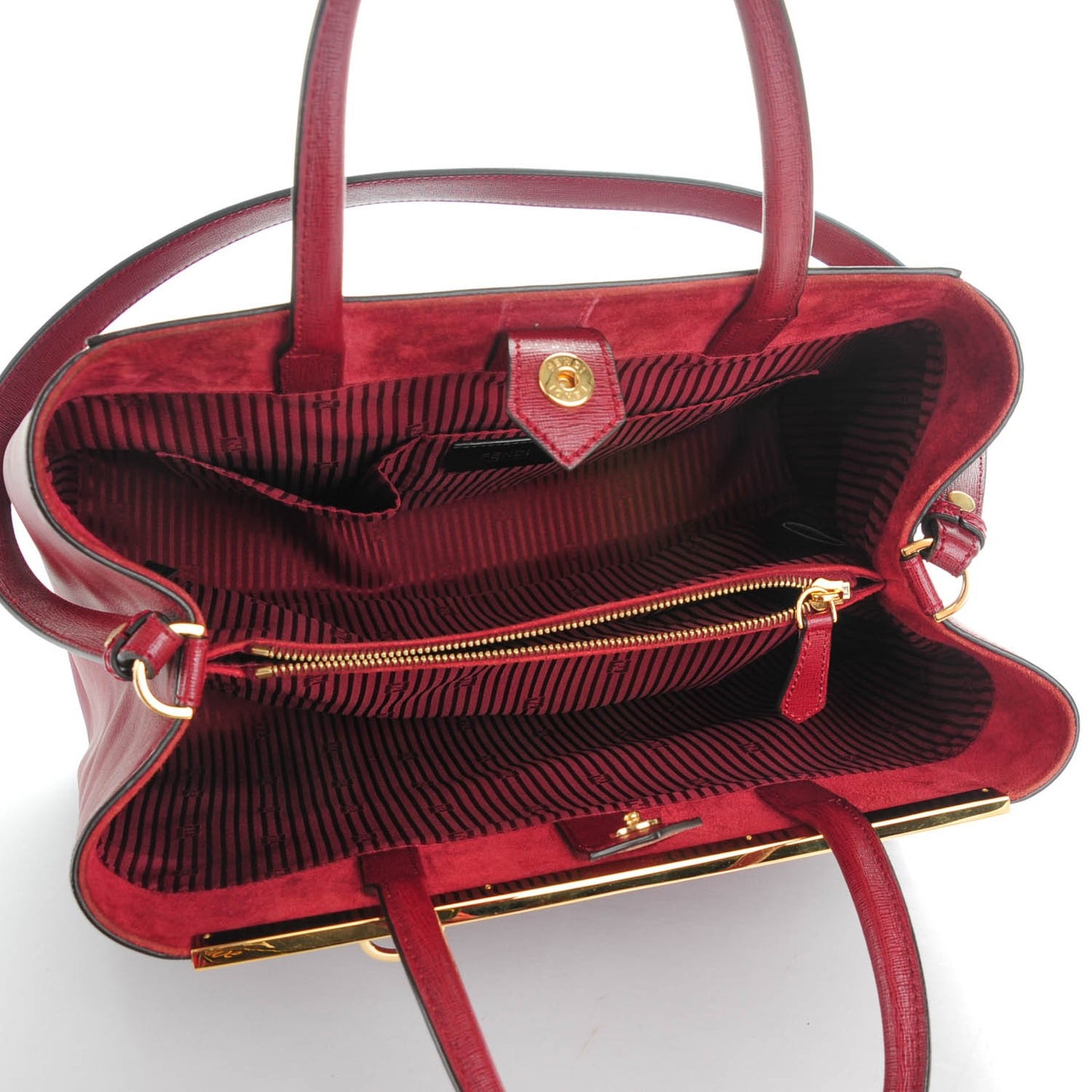 Vitello Elite Regular 2Jours Tote Rosso Scuro Ciliegia