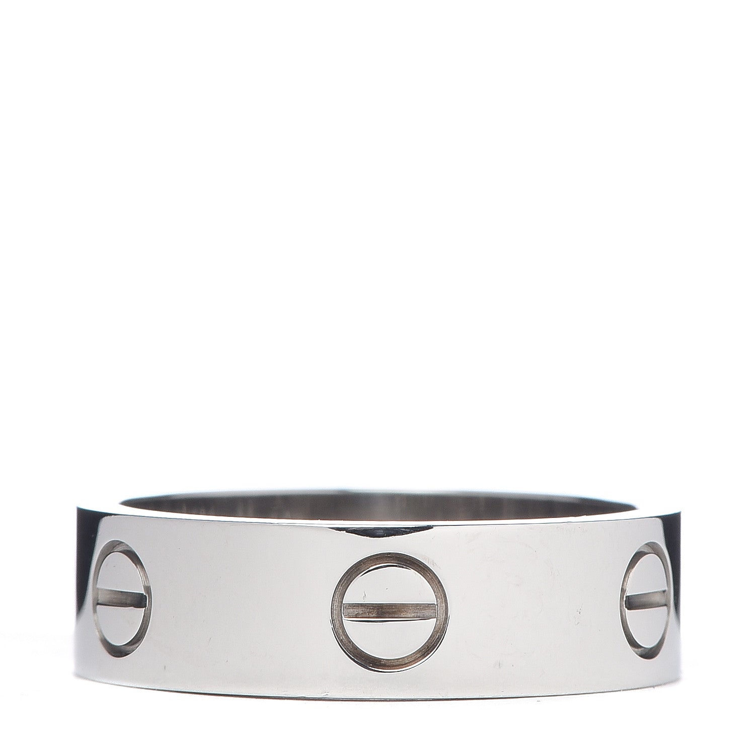 Cartier 18K White Gold 6mm LOVE Ring 58 8.25 1 of 5