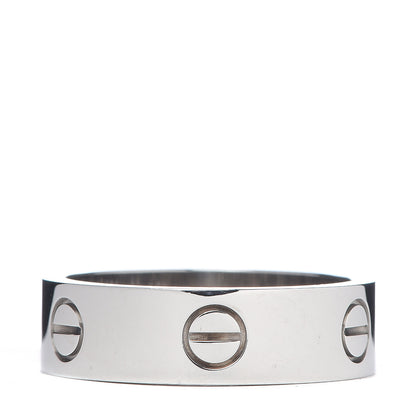 Cartier 18K White Gold 6mm LOVE Ring 58 8.25 1 of 5