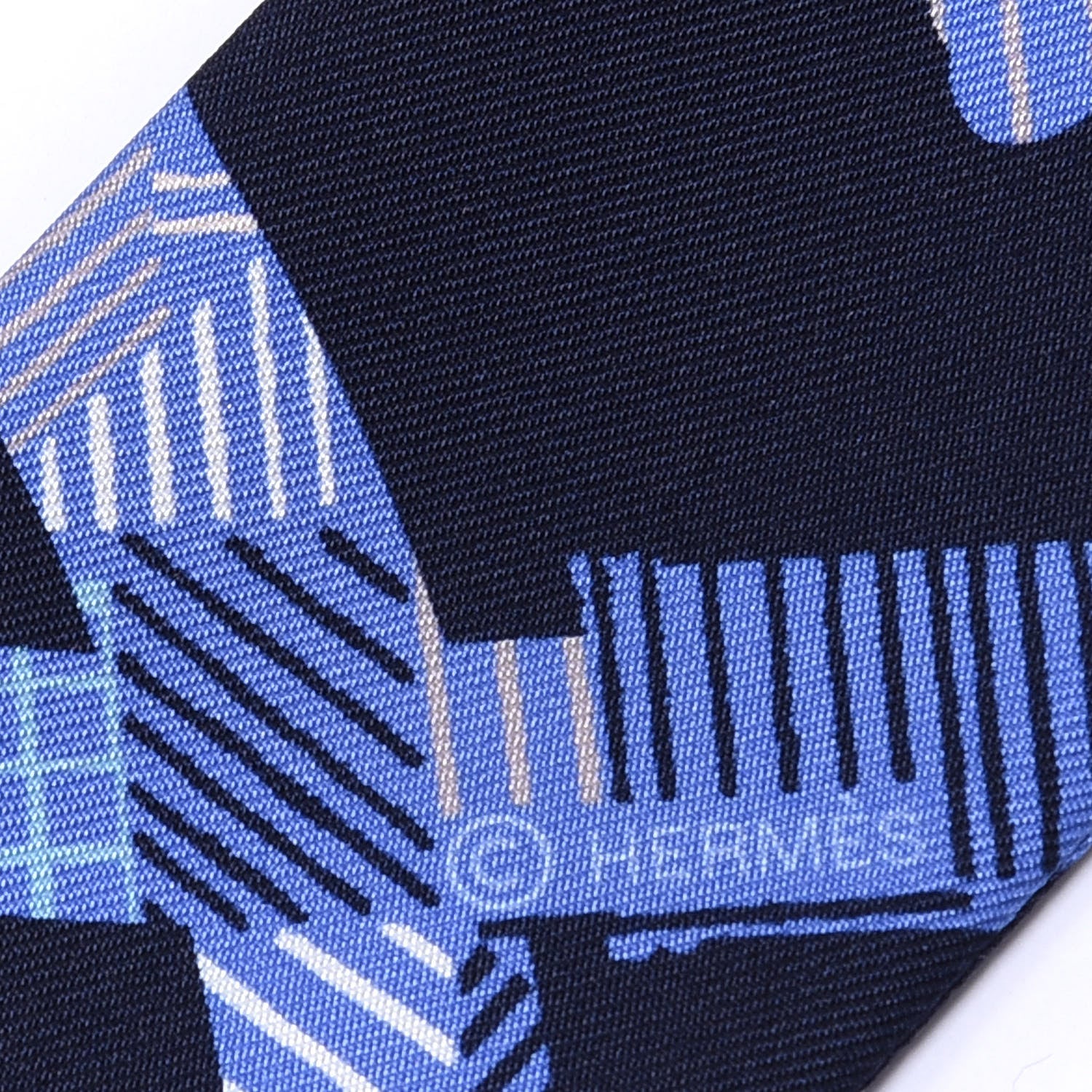Hermes Silk Cavalcadour Morning Twilly Marine Tabac Blue Jean 4 of 4