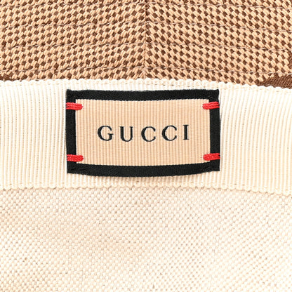 Gucci Monogram Jumbo GG Bucket Hat L Camel Ebony New Acero 9 of 9