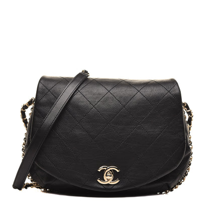 Chanel Calfskin Stitched Messenger Flap Black 1 of 8