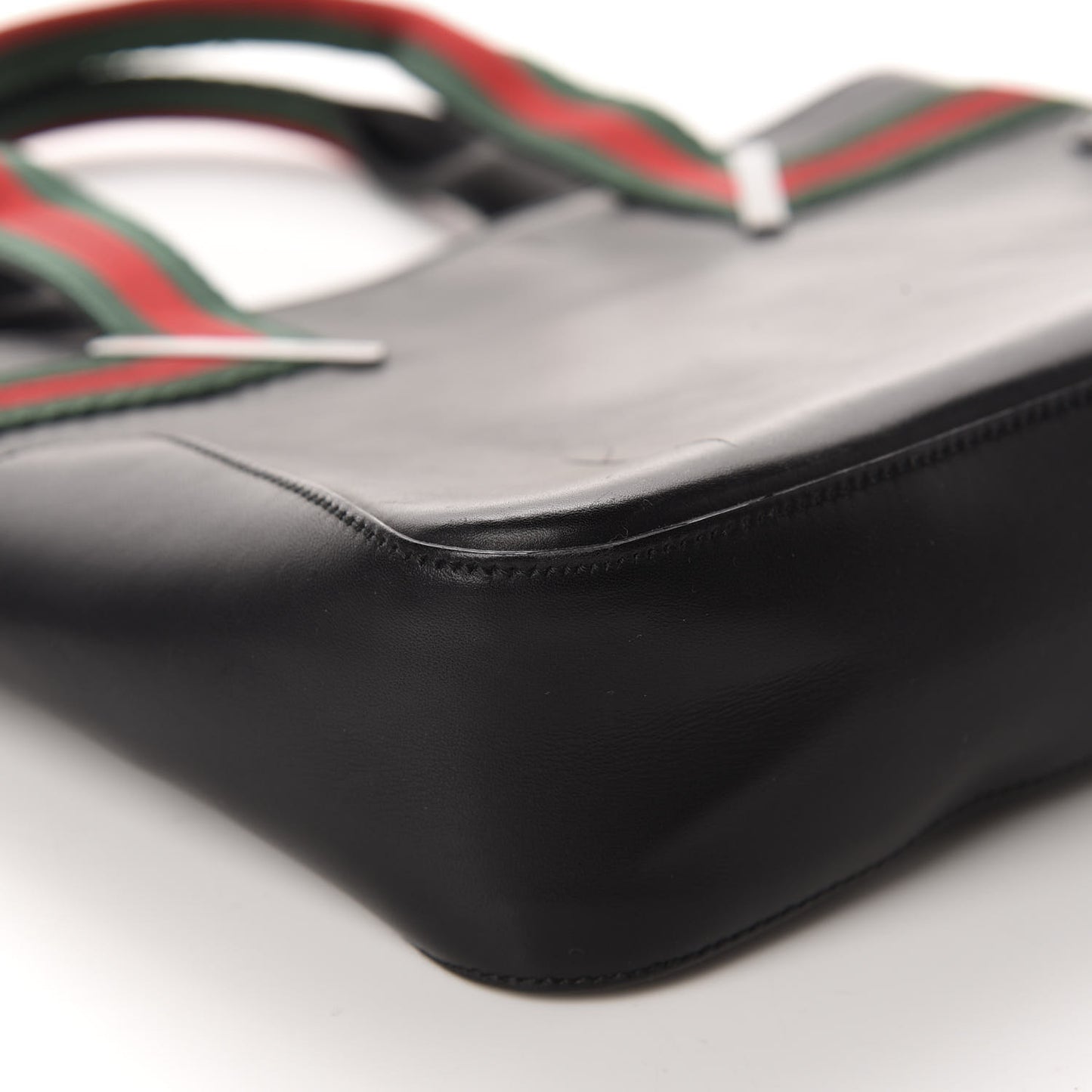Calfskin Web Tote Bag Black