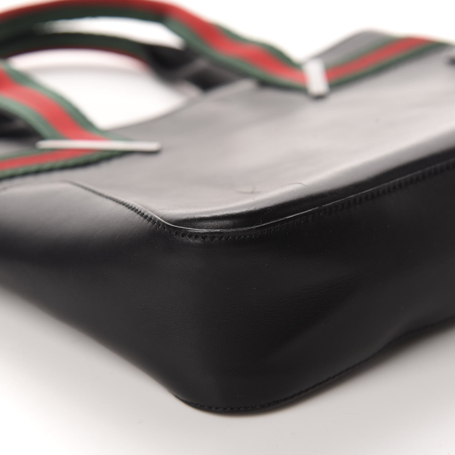 Gucci Calfskin Web Tote Bag Black 6 of 10