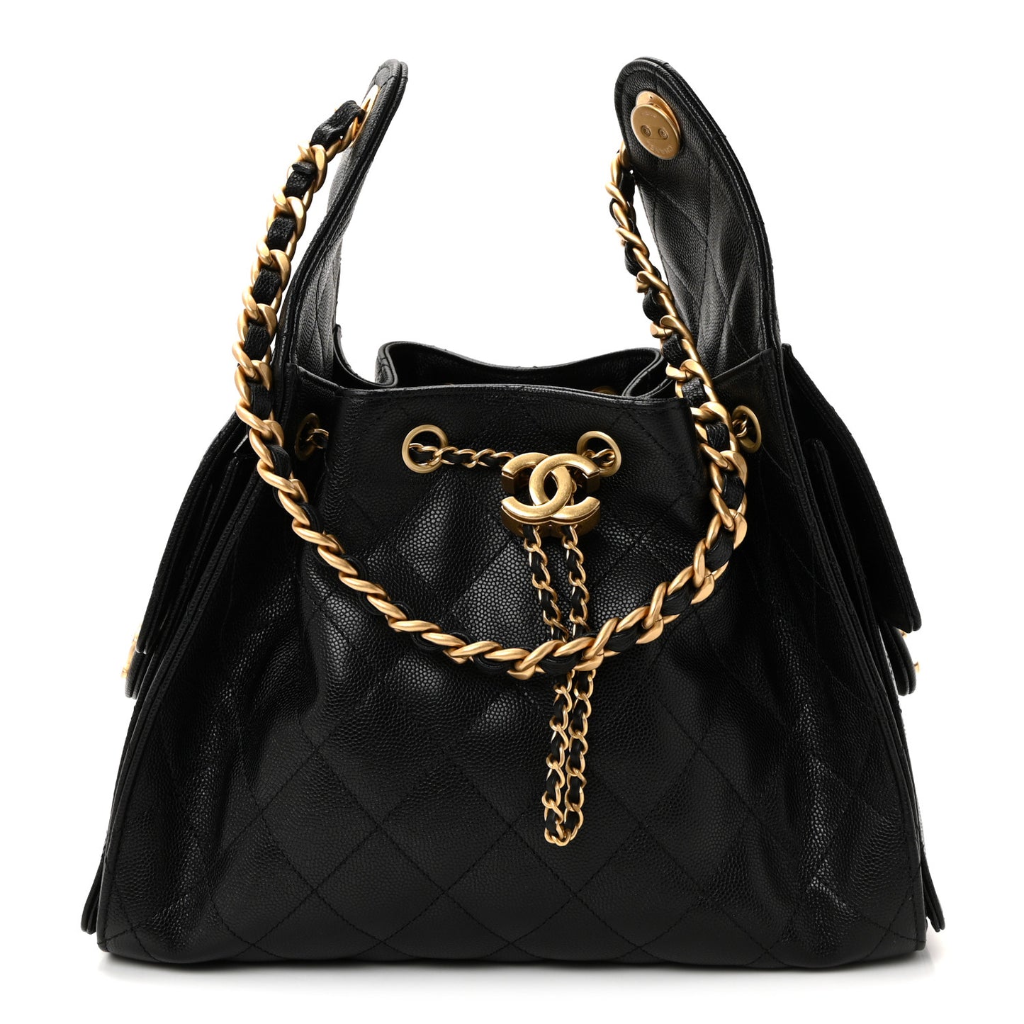 Caviar Quilted Small Chanel 25 Handbag Black