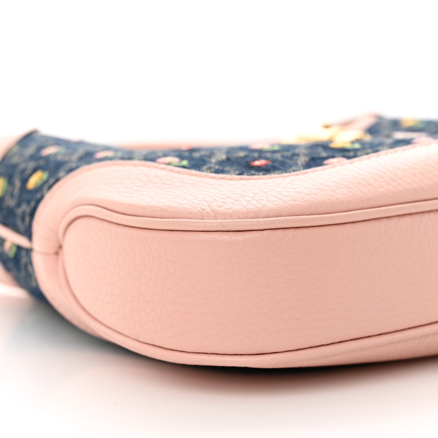 New Denim GG Monogram Calfskin Love Parade Small Jackie 1961 Hobo Light Pink