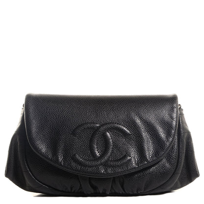 Chanel Caviar Half Moon Wallet On Chain WOC Black 1 of 8