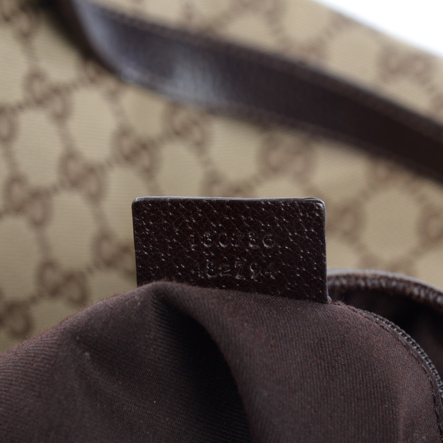 Monogram Medium Abbey Shoulder Bag Dark Brown