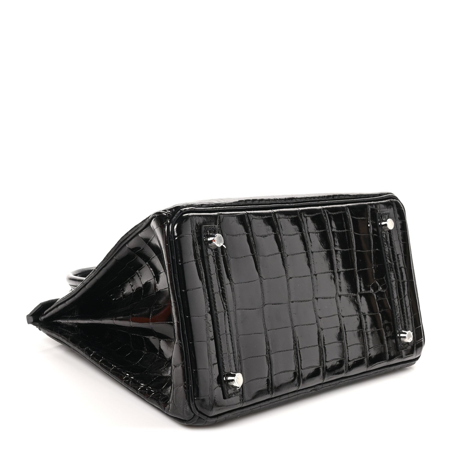 Hermes Shiny Niloticus Crocodile Birkin 30 Black 4 of 11
