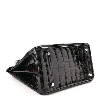 Hermes Shiny Niloticus Crocodile Birkin 30 Black 4 of 11