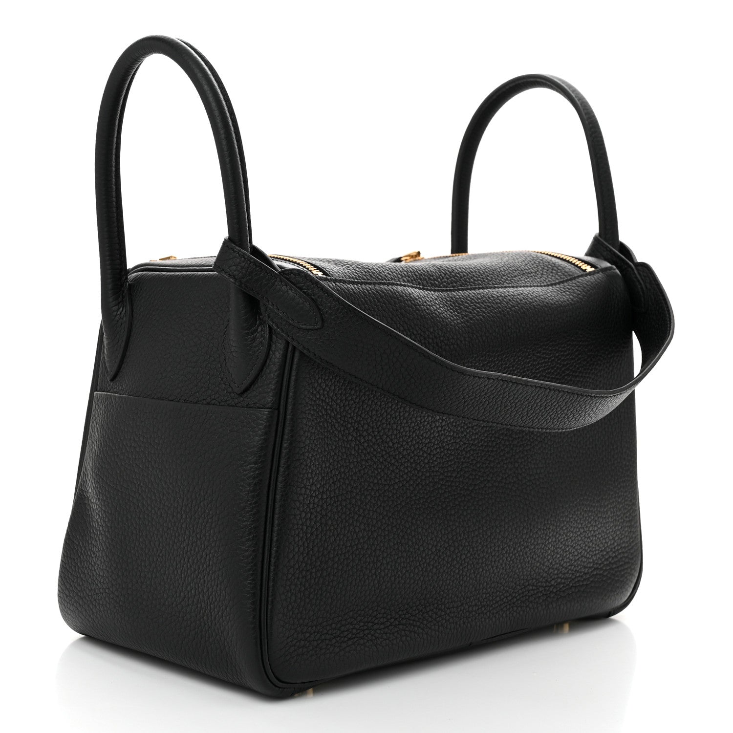 Hermes Taurillon Clemence Lindy 30 Black 3 of 11