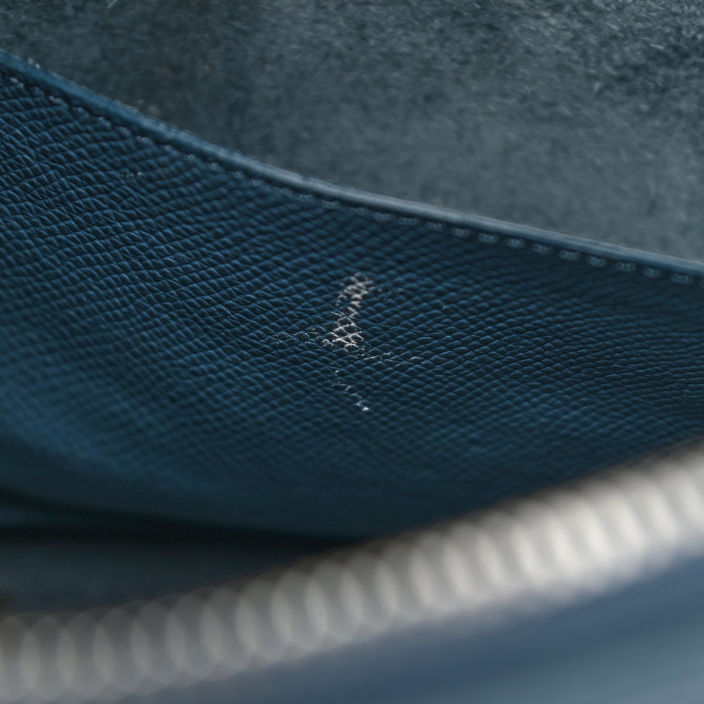 Grained Calfskin Mini Belt Bag Slate Blue