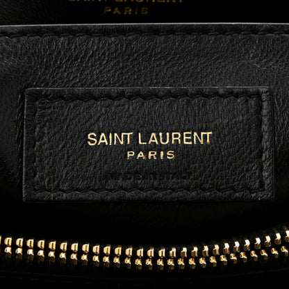 Saint Laurent Calfskin Y Quilted Monogram Small Loulou Chain Satchel Black 6 of 10
