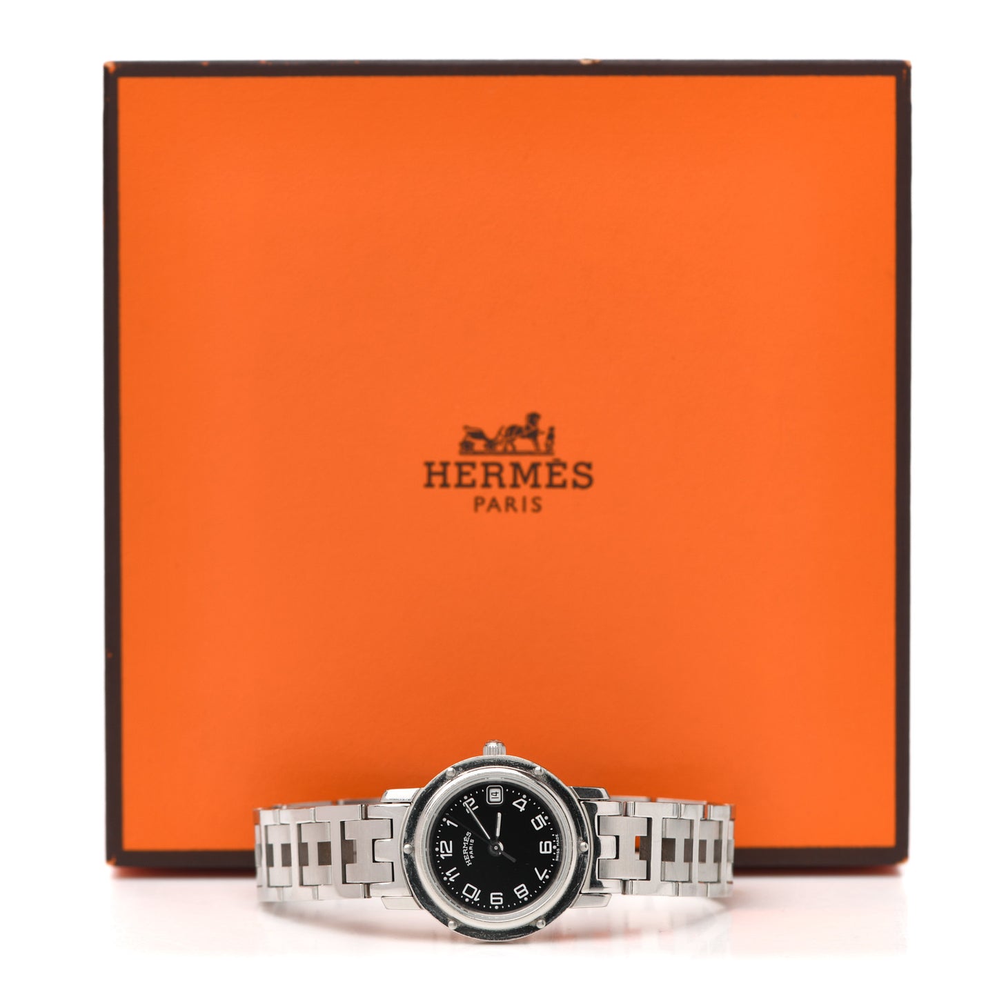 Stainless Steel 24mm Clipper Quartz Watch Black