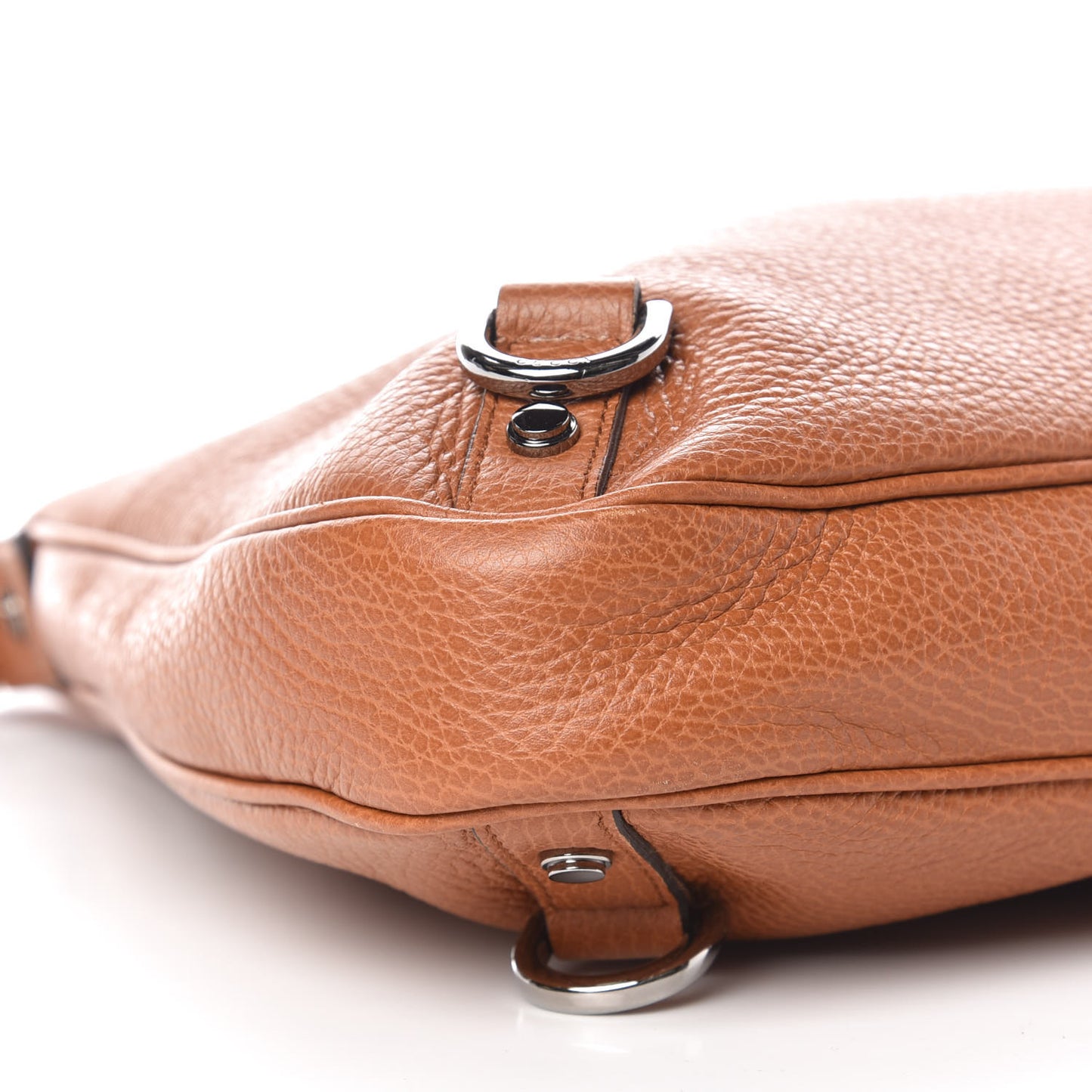 Calfskin Abbey D Ring Hobo Brown