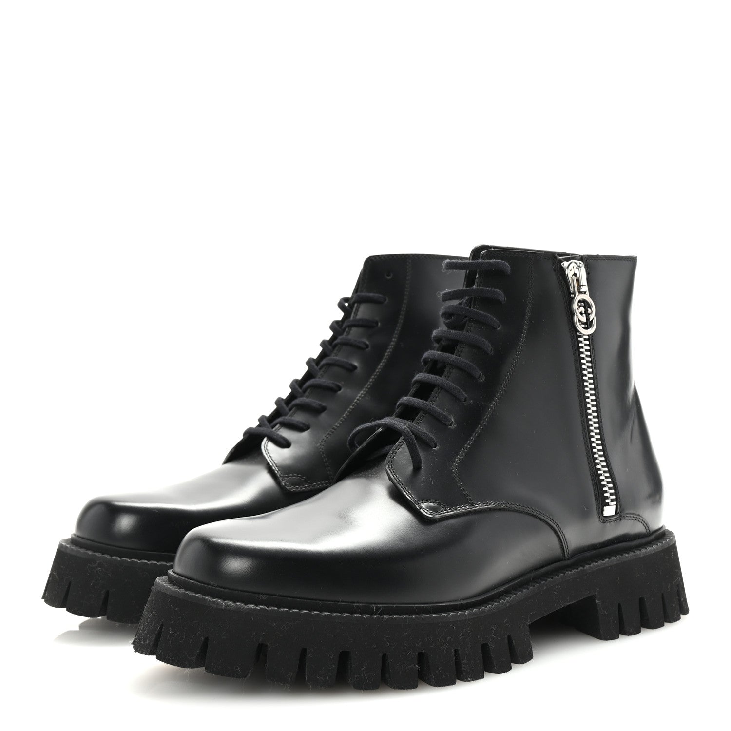 Gucci Calfskin Mens Novo Lug Sole Ankle Boots 9.5 Black 4 of 9
