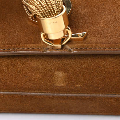 Saint Laurent Suede Small Classic Monogram Kate Tassel Satchel Light Ochre 14 of 17