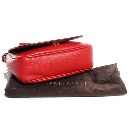 Gucci Pebbled Calfskin Small Soho Flap Crossbody Red 10 of 13