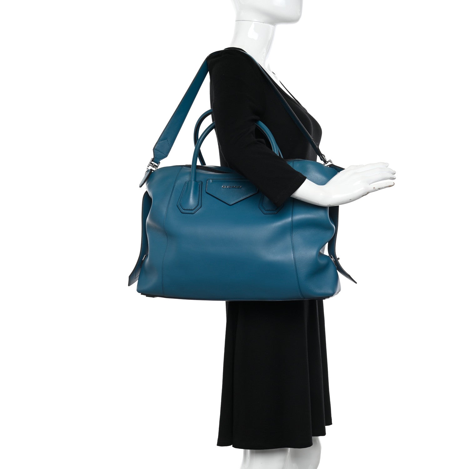 Givenchy Smooth Calfskin Medium Soft Antigona Petrol Blue 2 of 11