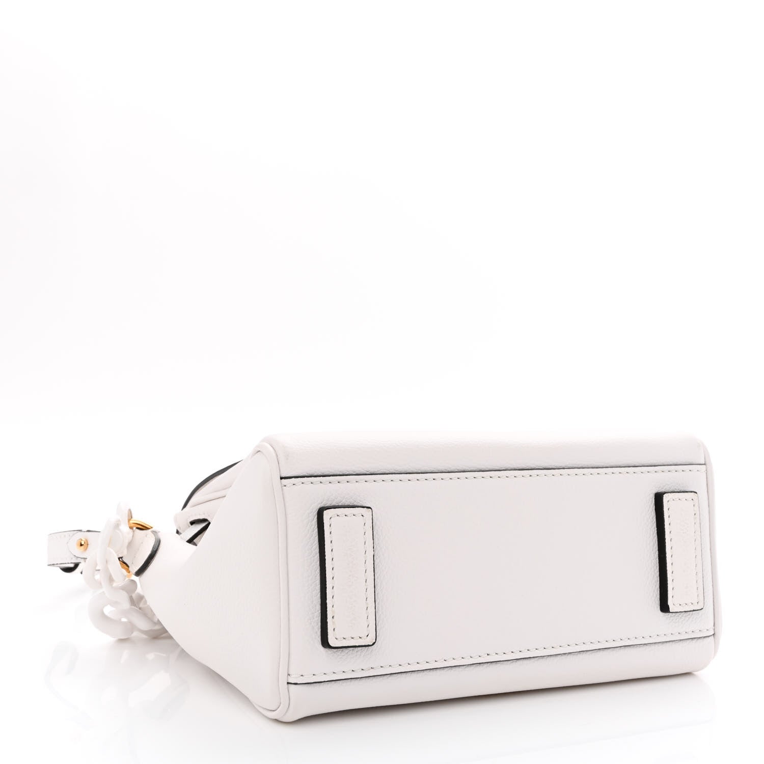 Versace Grained Calfskin Small La Medusa Top Handle Bag White 4 of 9