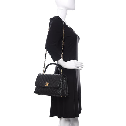 Chanel Caviar Quilted Small Coco Handle Flap Black 2 of 15