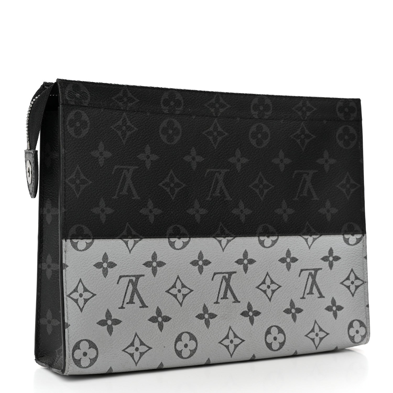 Louis Vuitton Monogram Eclipse Split Pochette Voyage MM 3 of 13
