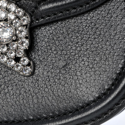 Gucci Calfskin Web Crystal Butterfly Stripe Small Totem Shoulder Bag Black 9 of 12