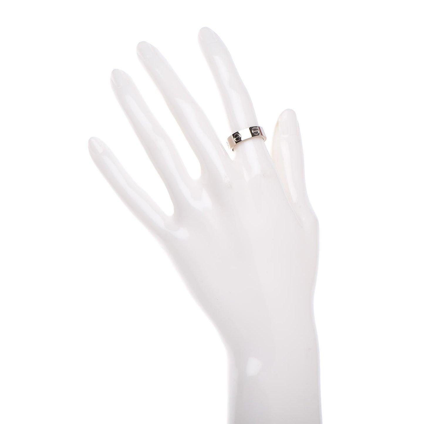 18K White Gold 5.5mm LOVE Ring 50 5.25