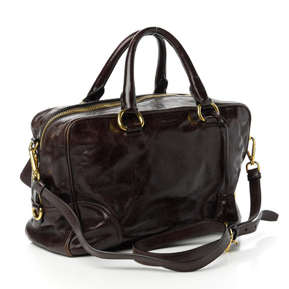 Prada Vitello Shine Bauletto Bruciato 3 of 9