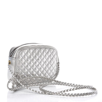 Gucci Laminated Nappa Web Trapuntata Mini GG Shoulder Bag Argento 3 of 9