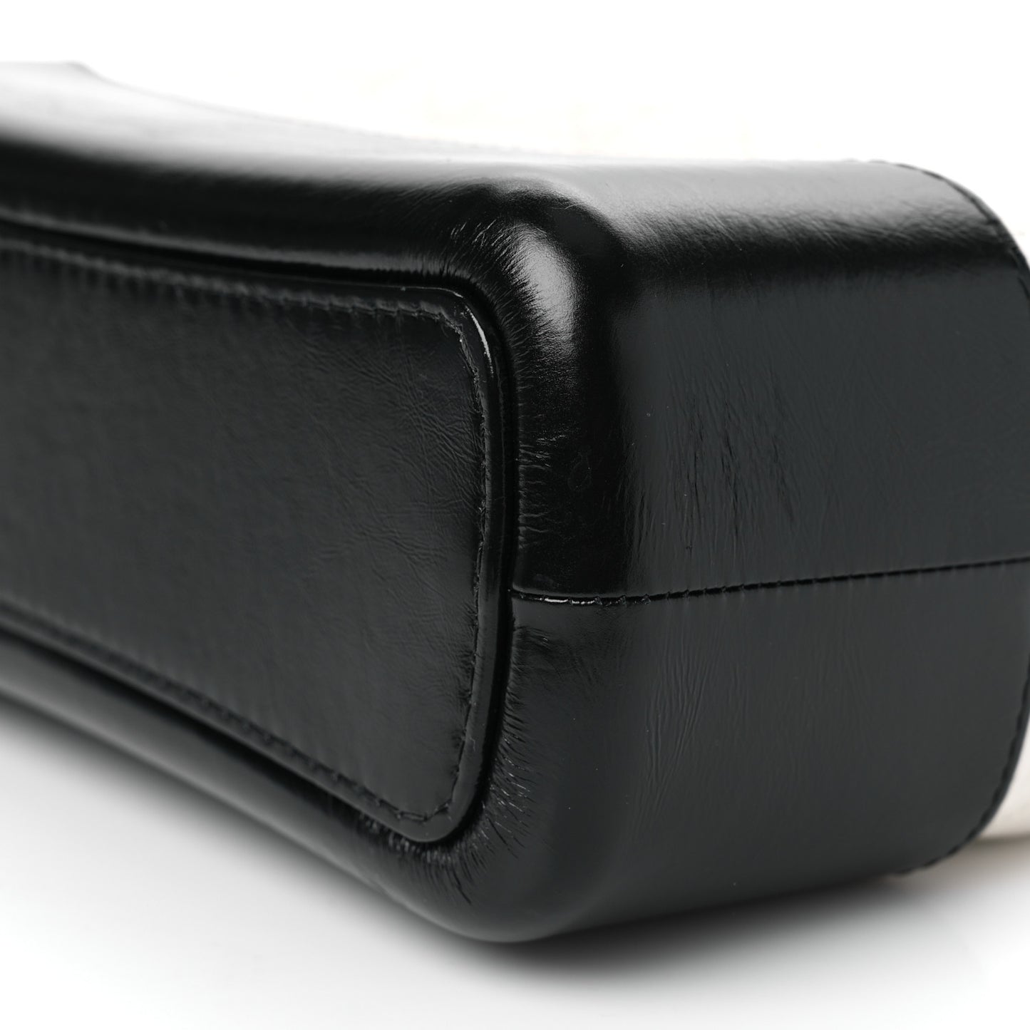 Aged Calfskin Quilted Medium Gabrielle Hobo Black White