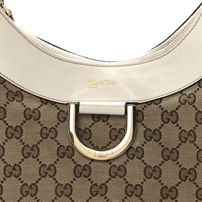Gucci Monogram Large D Gold Hobo Off White 8 of 13