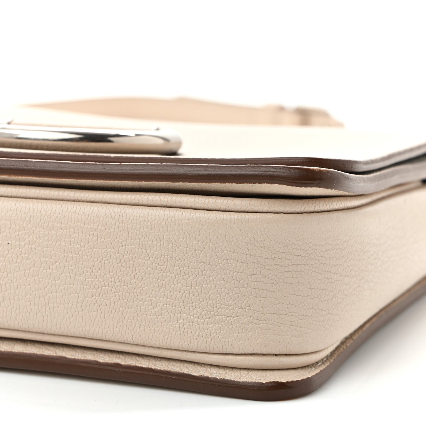 Goatskin Small D-Ring Bag Beige
