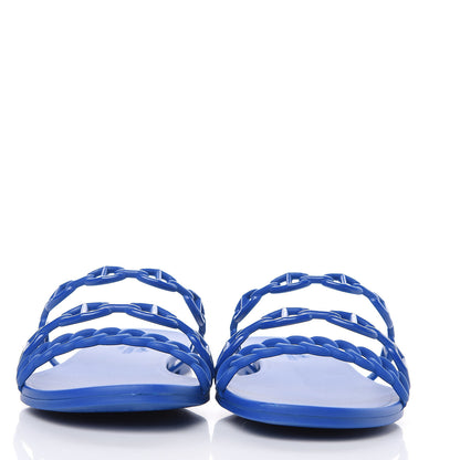 Hermes Rubber Chaine d'Ancre Rivage Sandals 39 Bleu Smalt 2 of 8
