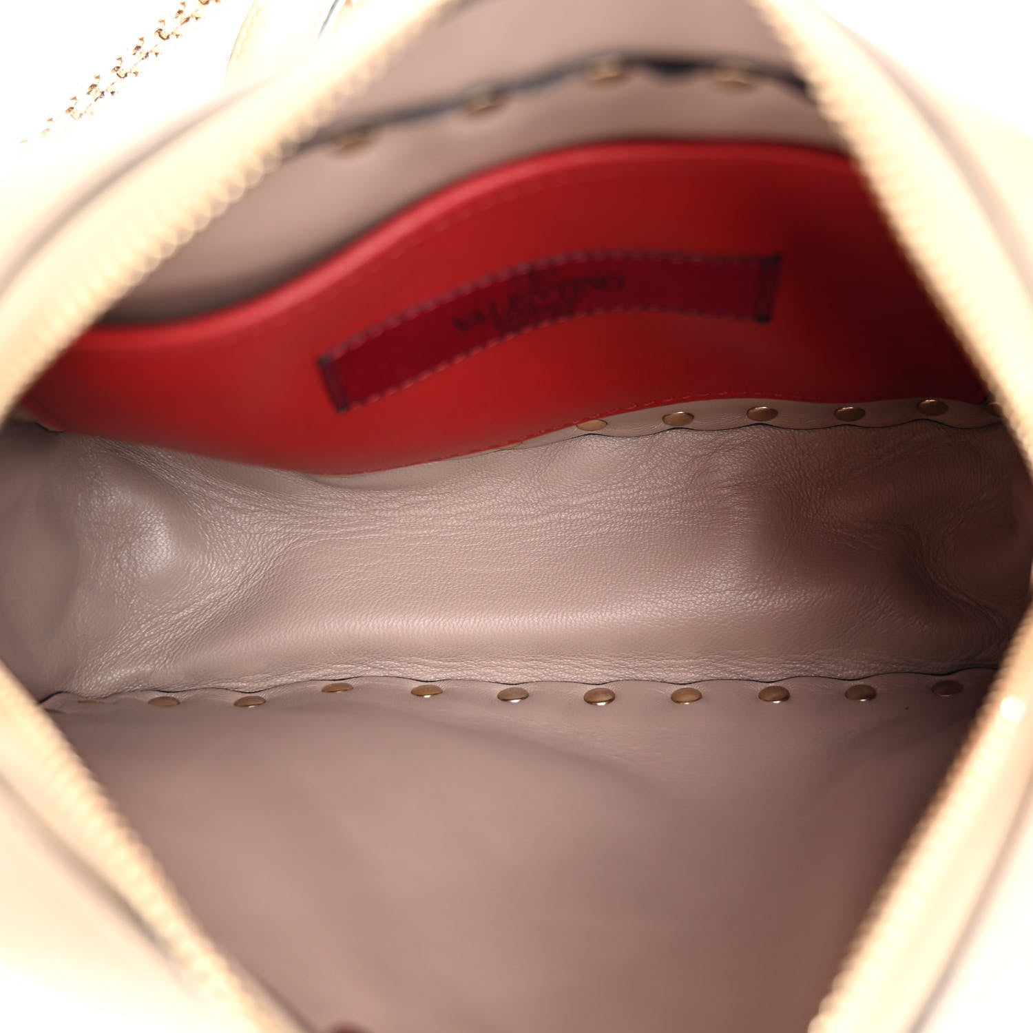Valentino Garavani Nappa Rockstud Spike Camera Crossbody Bag Light Ivory 5 of 9
