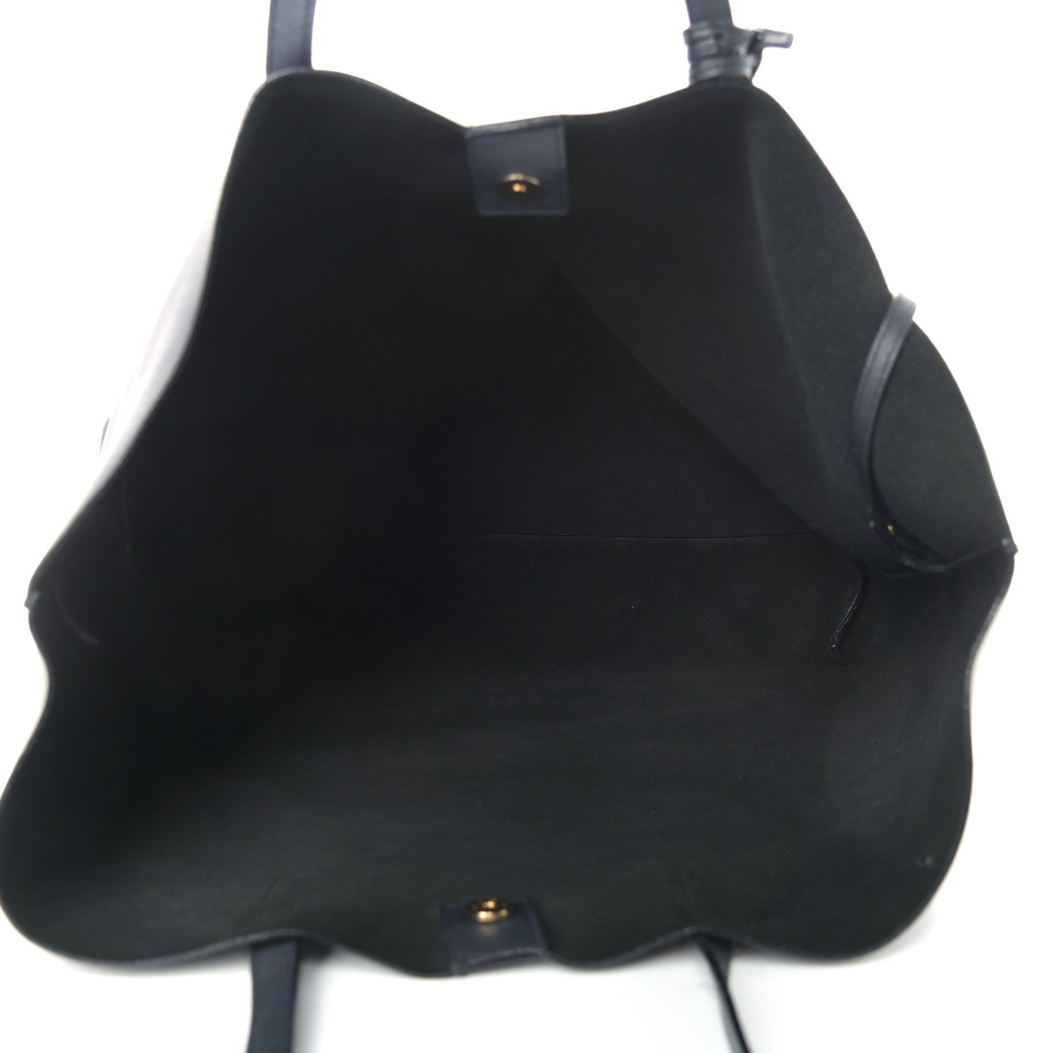Saint Laurent Calfskin Large Shopping Tote Deep Marine 6 of 20