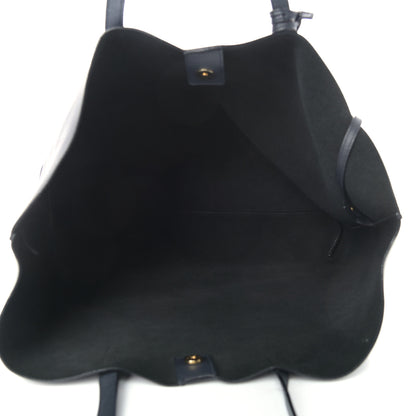 Saint Laurent Calfskin Large Shopping Tote Deep Marine 6 of 20