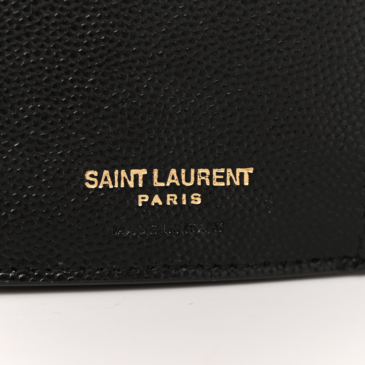 Grain De Poudre Matelasse Chevron Monogram Compact Tri Fold Wallet Black