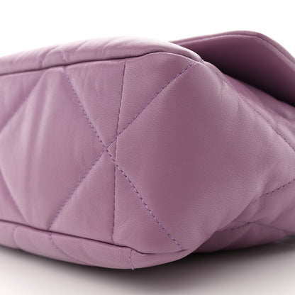 Chanel Goatskin Quilted Large Chanel 19 Flap Purple 10 of 10