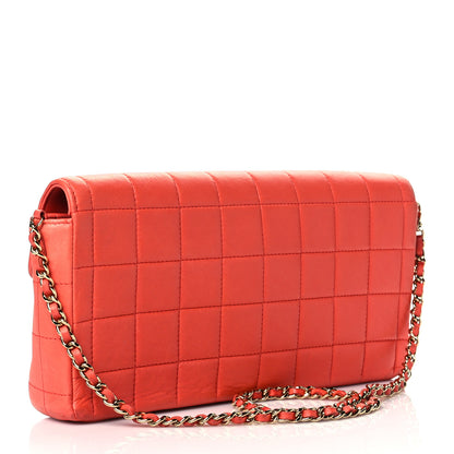 Chanel Lambskin East West Chocolate Bar Flap Orange 2 of 15