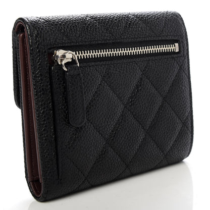 Chanel Caviar Quilted Compact Flap Wallet Black 3 of 9