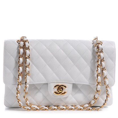 Chanel Caviar Quilted Medium Double Flap White 1 of 9