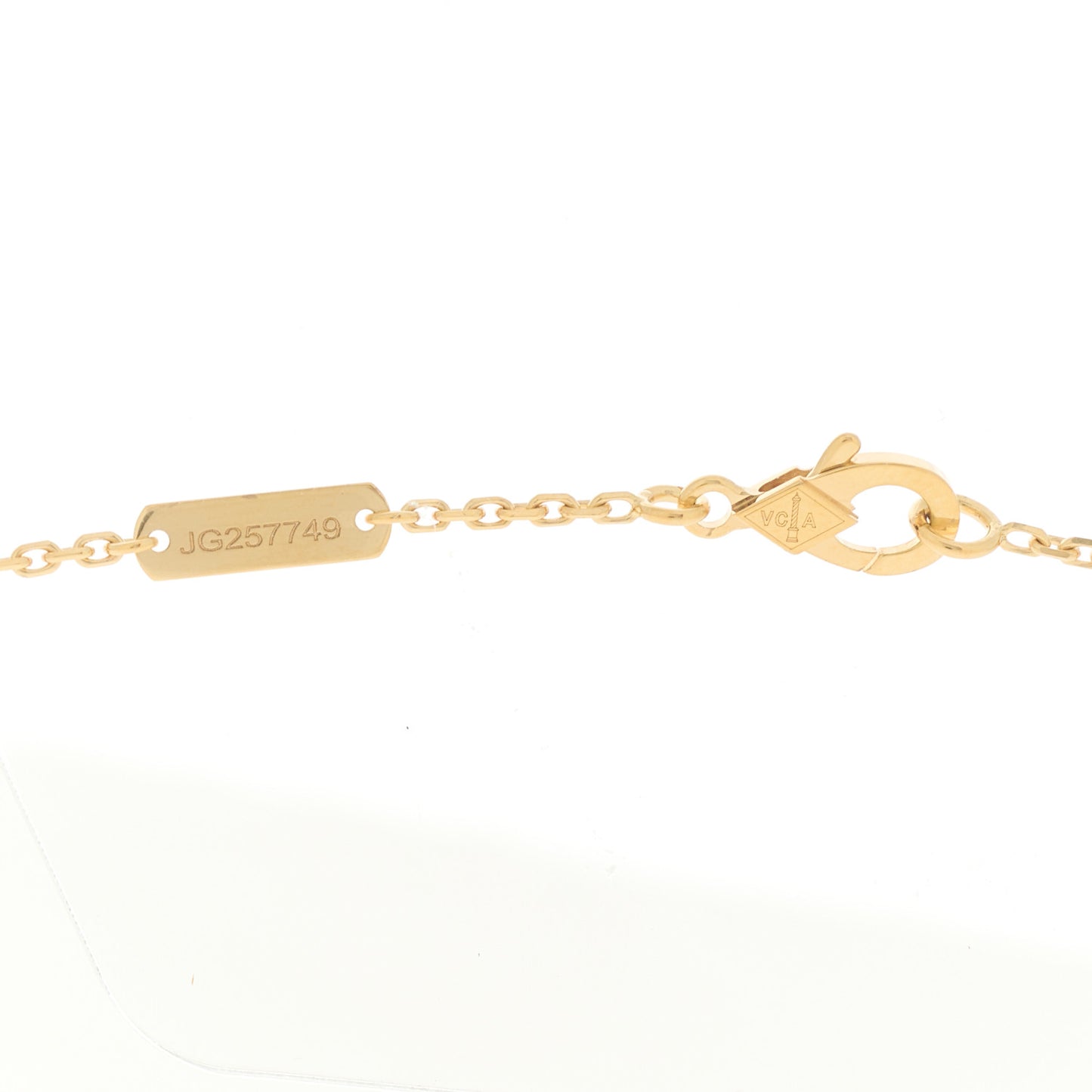 18K Yellow Gold Black Onyx Vintage Alhambra Pendant Necklace