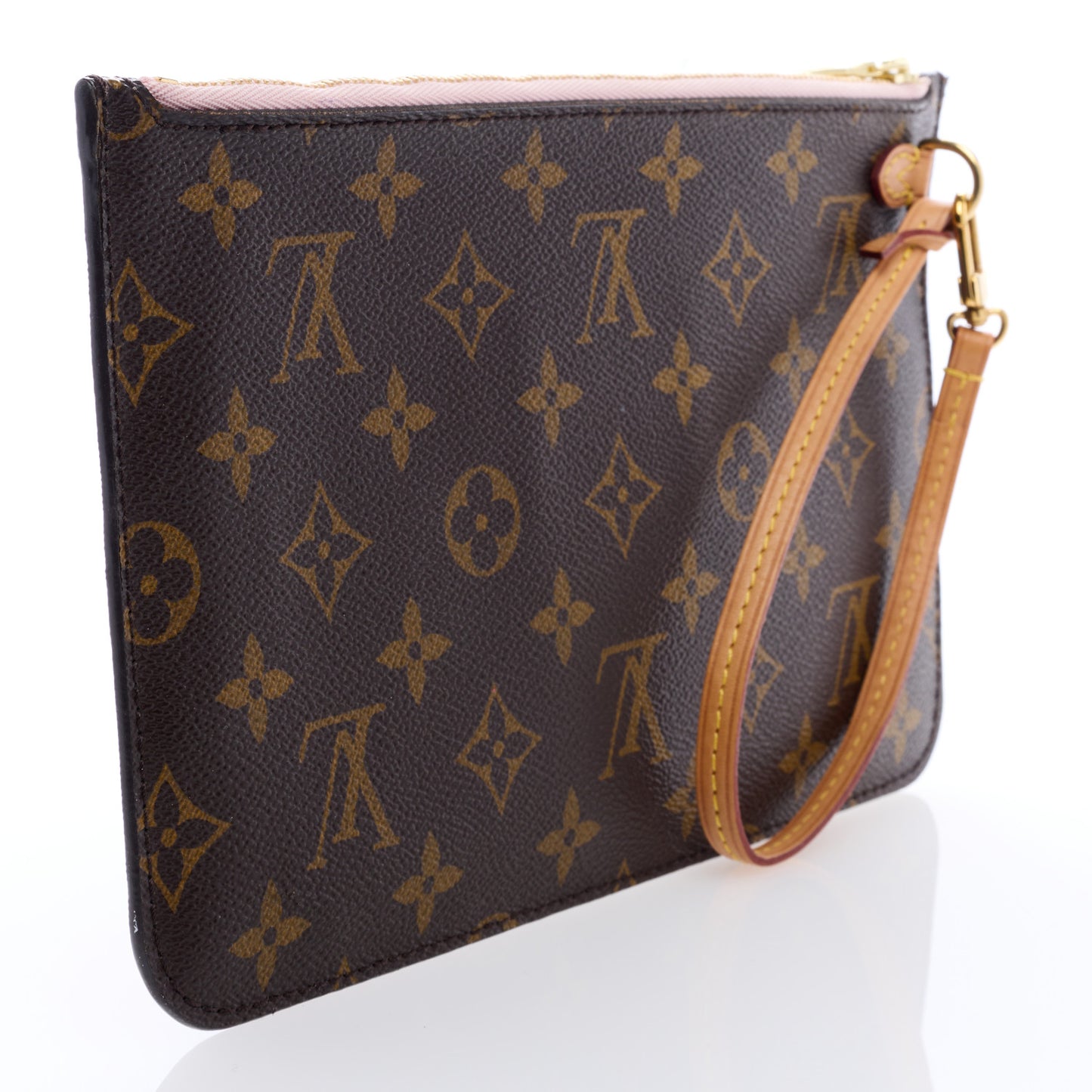 Monogram Capri Neverfull MM Pochette Rose Ballerine