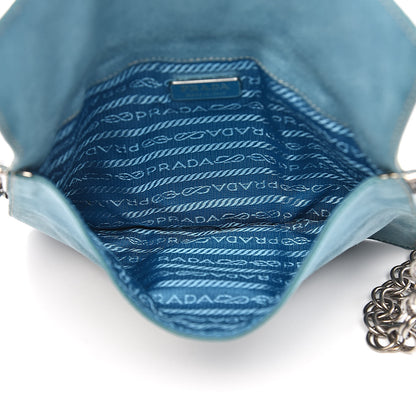 Prada Scamosciato Suede Metal Shoulder Bag Voyage 5 of 13