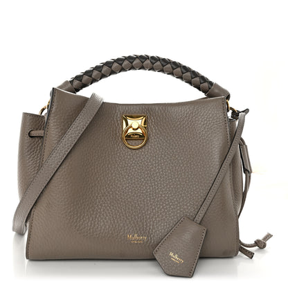 Mulberry Heavy Grain Small Iris Tote Powder Grey Dark Clay 1 of 11