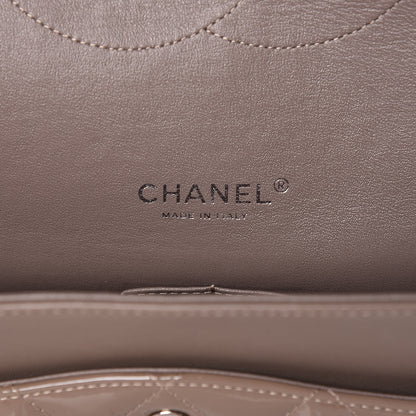 Chanel Patent Calfskin Quilted Maxi Double Flap Grey 6 of 12