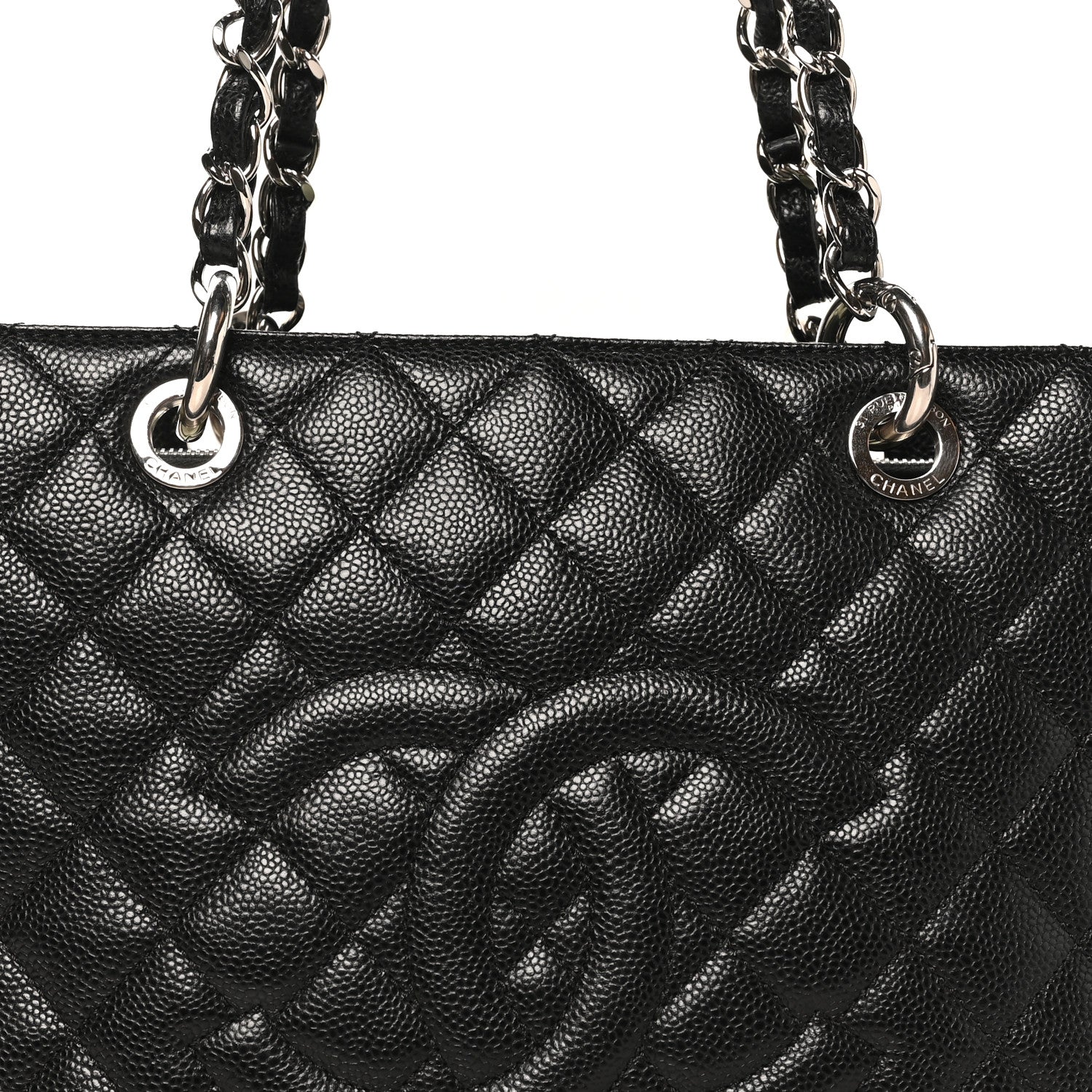 Chanel Caviar Quilted Grand Shopping Tote GST Black 8 of 10